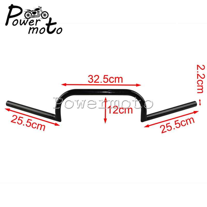 Мотоцикл Clubman Bars 7/8 ''1'' руль черный для Harley Honda Chopper Scrambler Кафе Racer XS650 XG750 XSR900 CB1100