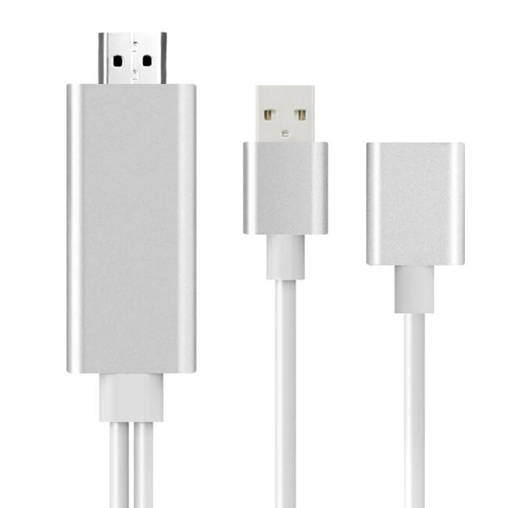 

2M Length 1080P HD Mirroring Cable HDMI HDTV Male to USB Female Adapter Cable for iPhone iPad Samsung Huawei Xiaomi