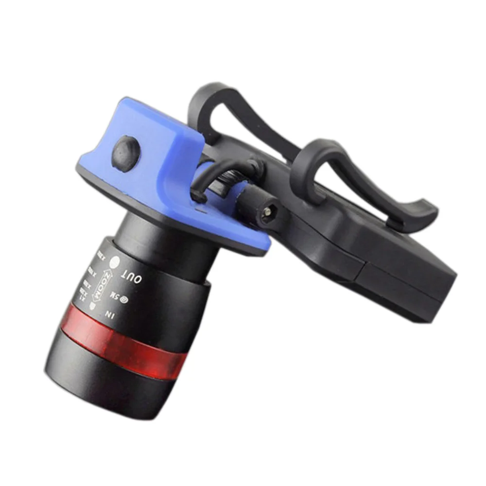 

Useful XPE LED 120 Lumen 3 modes waterproof zoomable Clip - on Cap Hat Light flashlight black