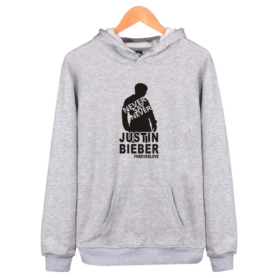 2018 New Justin Bieber Hoodies Never Say Never Sweatshirt Kanye West Europes Hip Hop Streetwear Hoody men/women Plus Size Tops