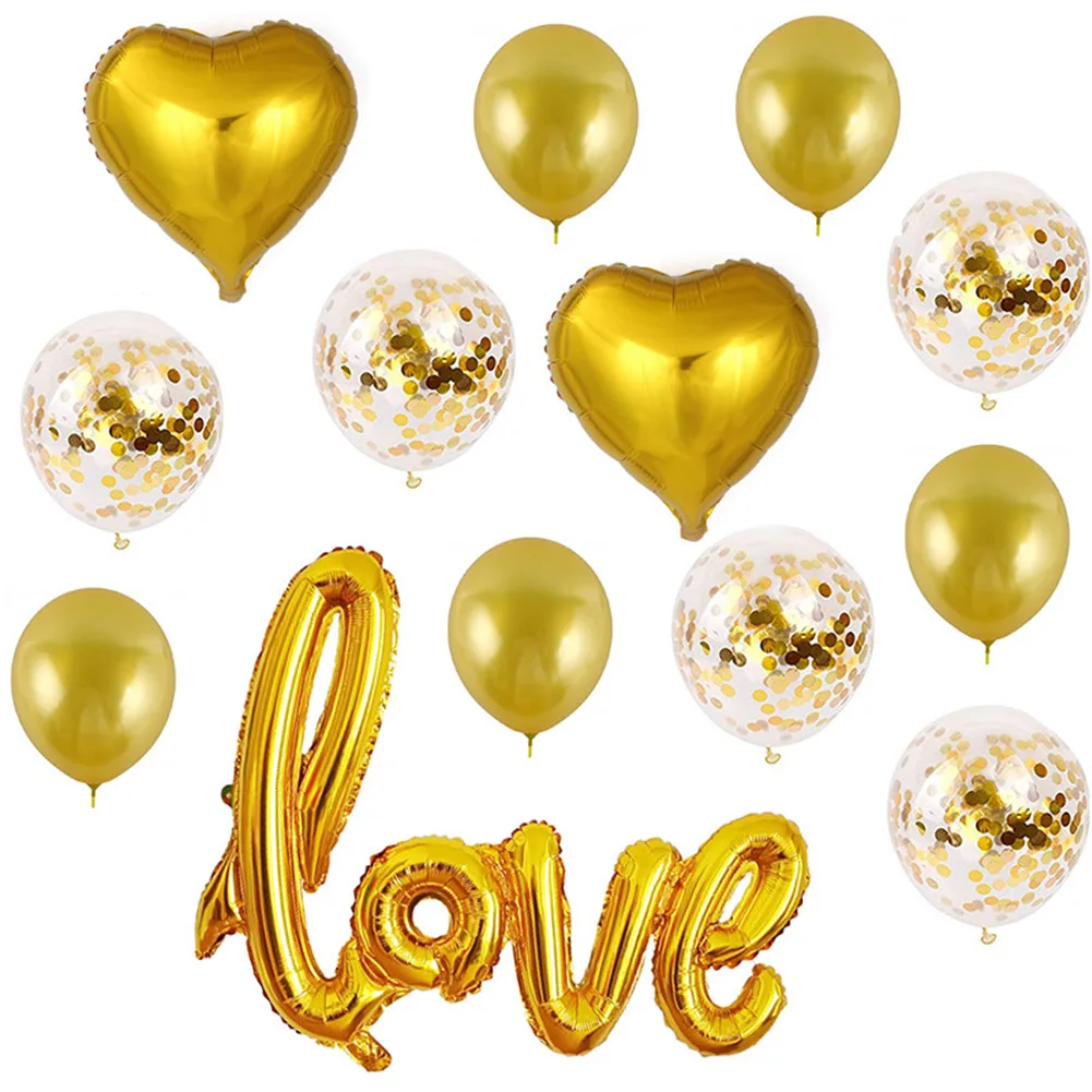 

1 Set Large Foil Balloon Conjoined LOVE Confession Balloons Set for Valentine's Day DC156