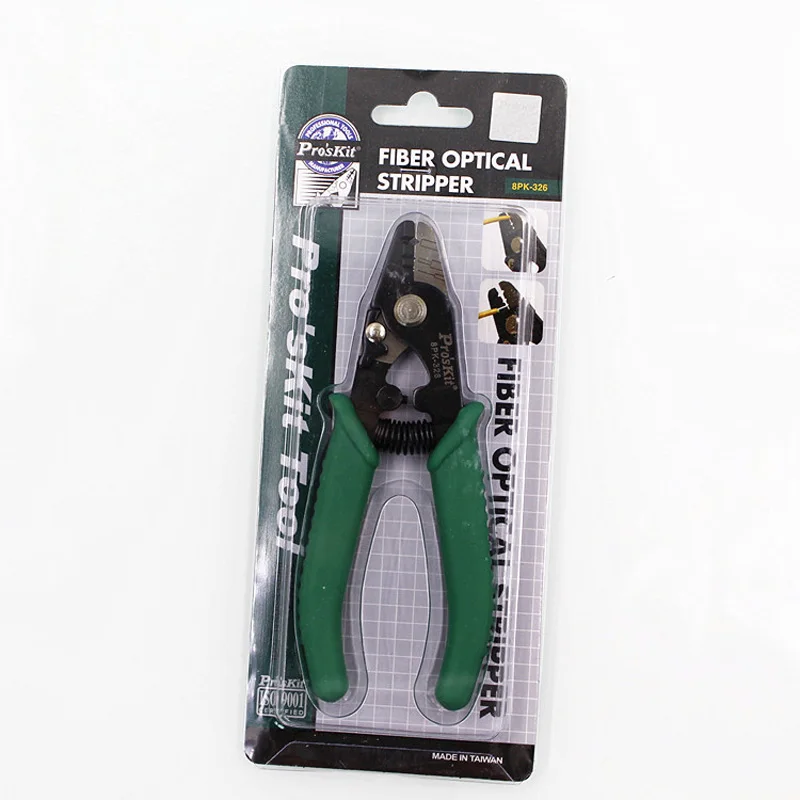 

Original Proskit 8PK-326 clamp Fiber stripping pliers 8PK-326 Tri-Hole Fiber Optic Stripper 8PK-326 FTTH FIber Wire stripper