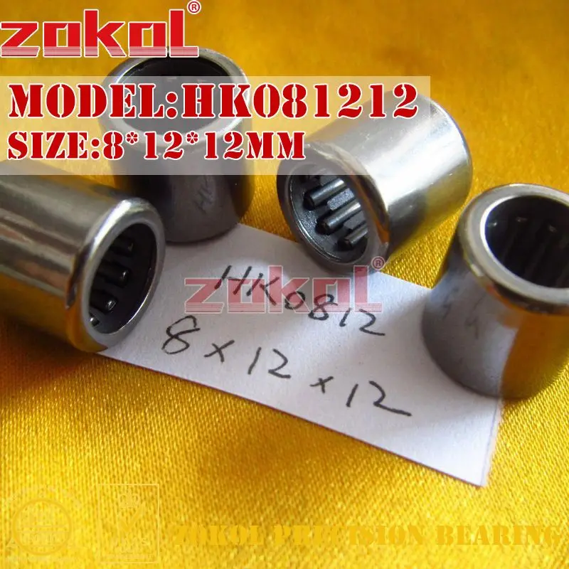 Игольчатые подшипники ZOKOL HK0808 HK0810 HK0812 Drwan с открытым концом 8*12*08 8*12*10 8*12*12 мм|bearing