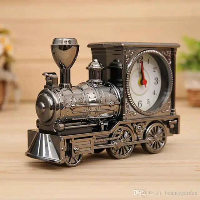 Cartoon Locomotive Train Alarm Clock Antique Engine Design Table Cartoon Locomotive Train Alarm Clock Antique Engine Design Table Desk Centerpiece Sw302