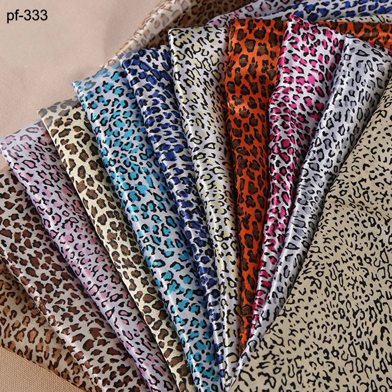 Полиэфирная Полихромная леопардовая печать, не эластичная печатная ткань для обуви, шапка для обертывания, полотенце, подкладка, ткань для сценической одежды