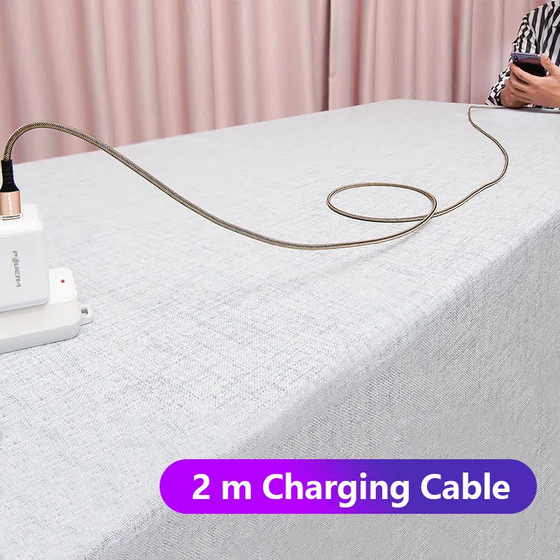 Кабель Power4 3A 2 м USB Type C для Macbook устройство быстрой зарядки провод QC 3 0/4 0 Samsung