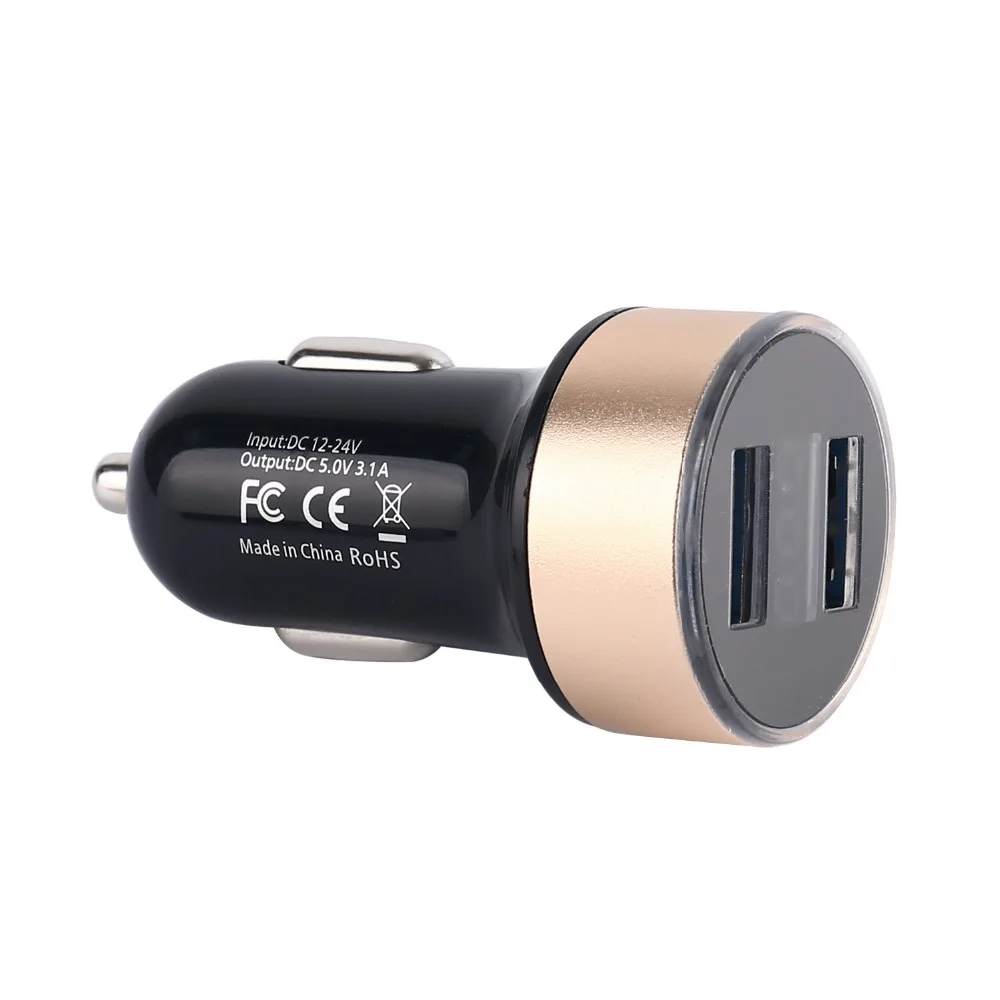 AMEEC Car Charge 2 USB Charger For Car Dual USB Charging Port Auto Charger For Mobile Phone 5V 3.1A Quick Charge Retail (13)