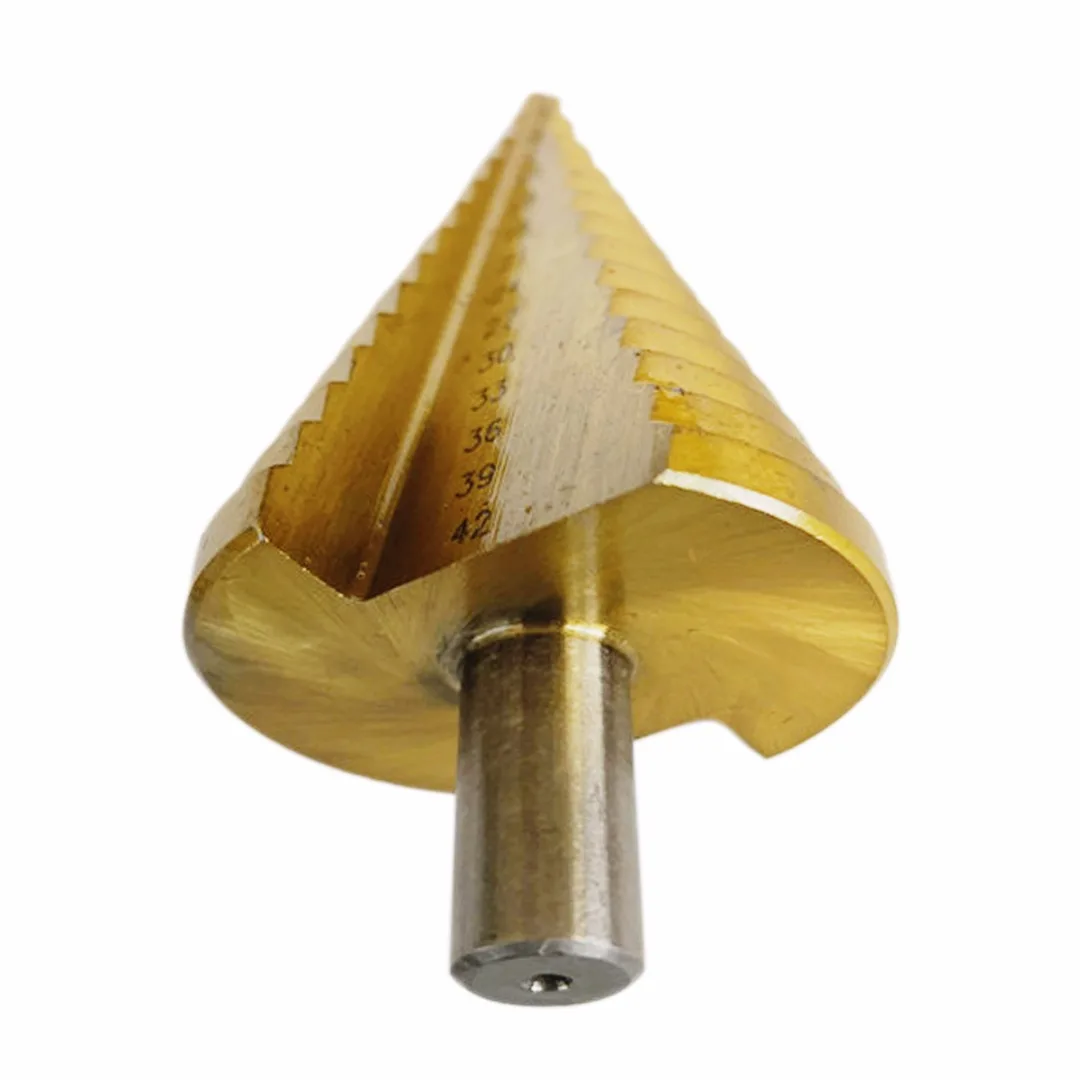 4 - 42mm Step Drill Bit HSS Steel Titanium Coated Cone Drill Bits Hole Metal Drill Tool