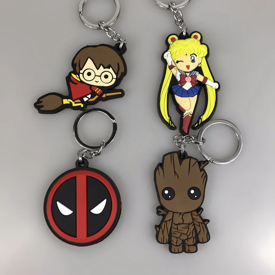 

Harri Potter Dobby Hermione Dobby Snape Pocket Keychain toy Sailor Moon Guardians of Galaxy Tree man Deadpool key chain toys
