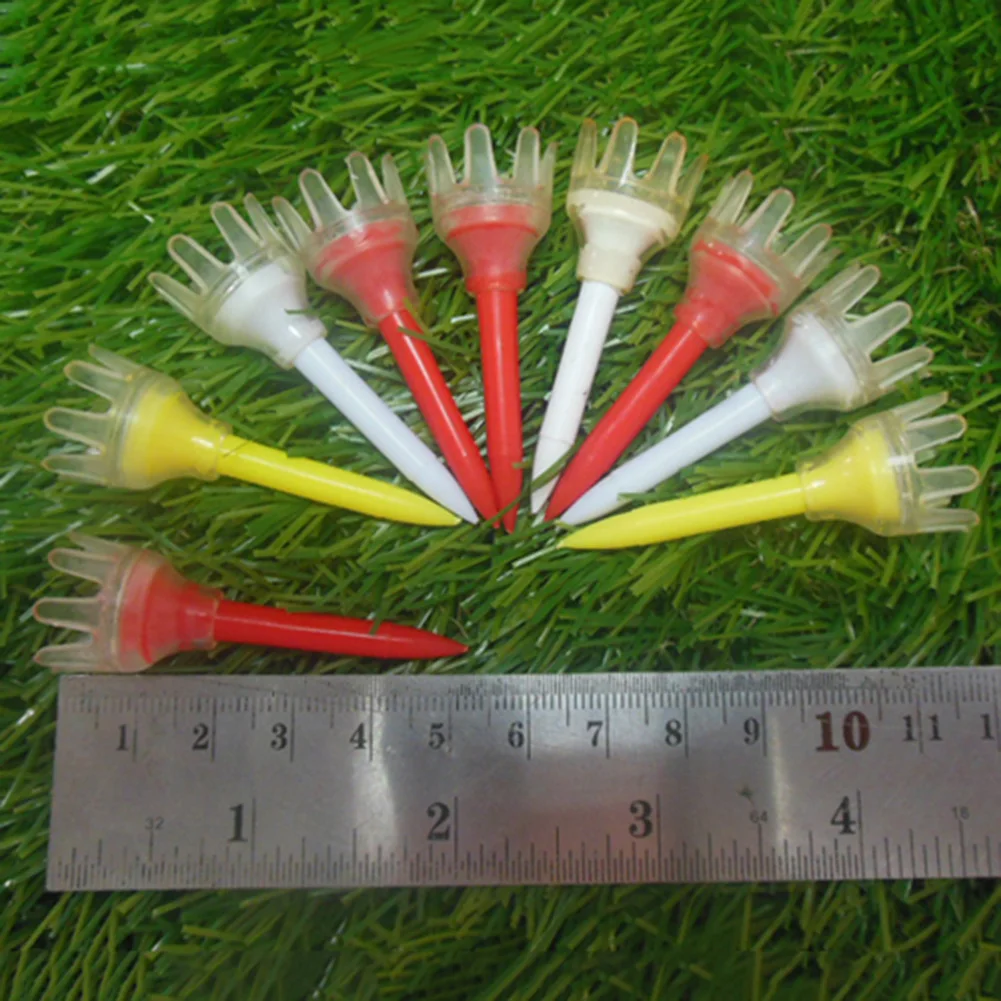 CRESTGOLF 50pcs size 42mm+10mm(crown) Plastic Golf Tees Rubber Crown