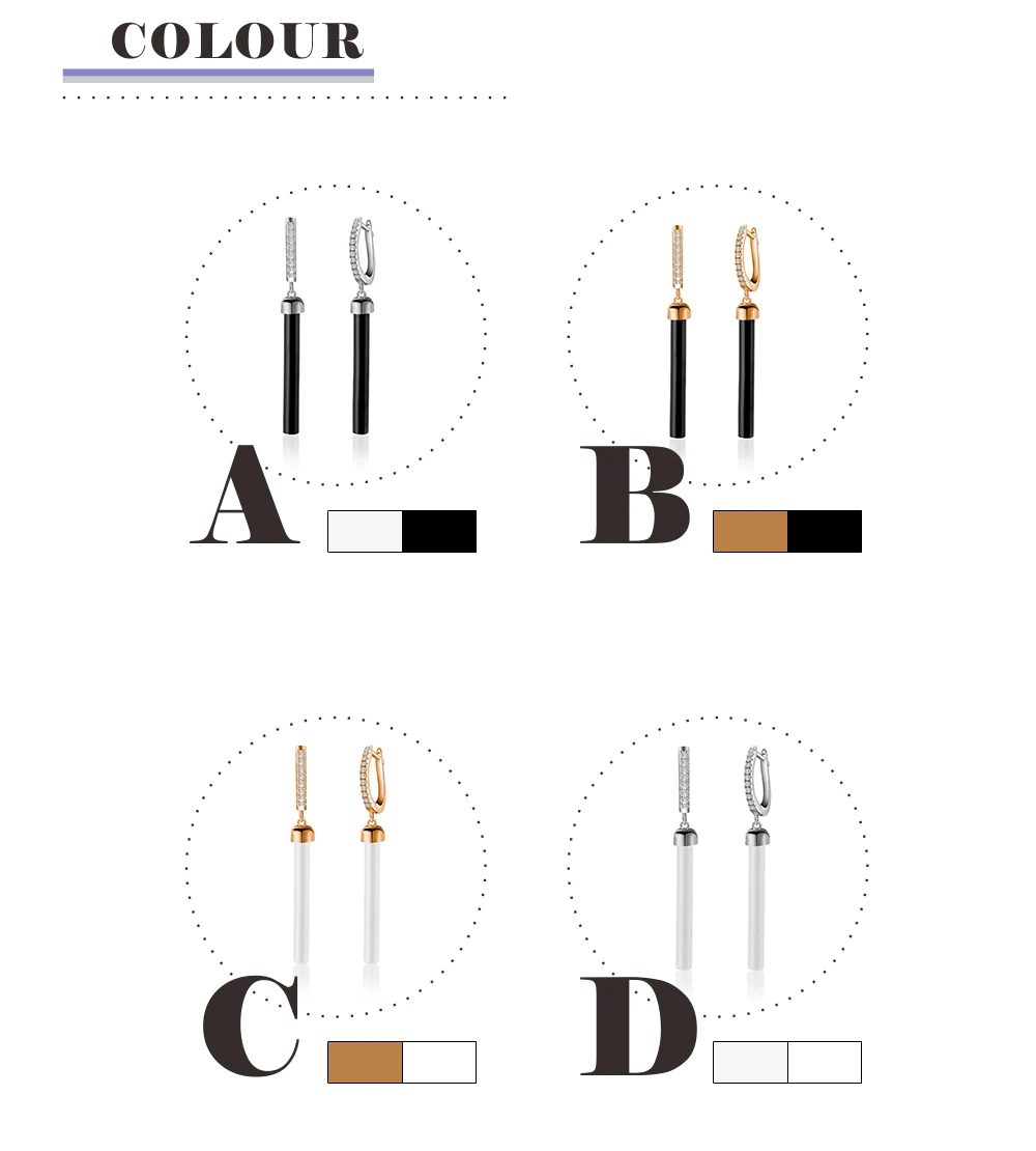 HanCheng цилиндрические Золотые Серебряные длинные висячие AAA фианиты керамические Висячие серьги для женщин ювелирные изделия brincos bijoux