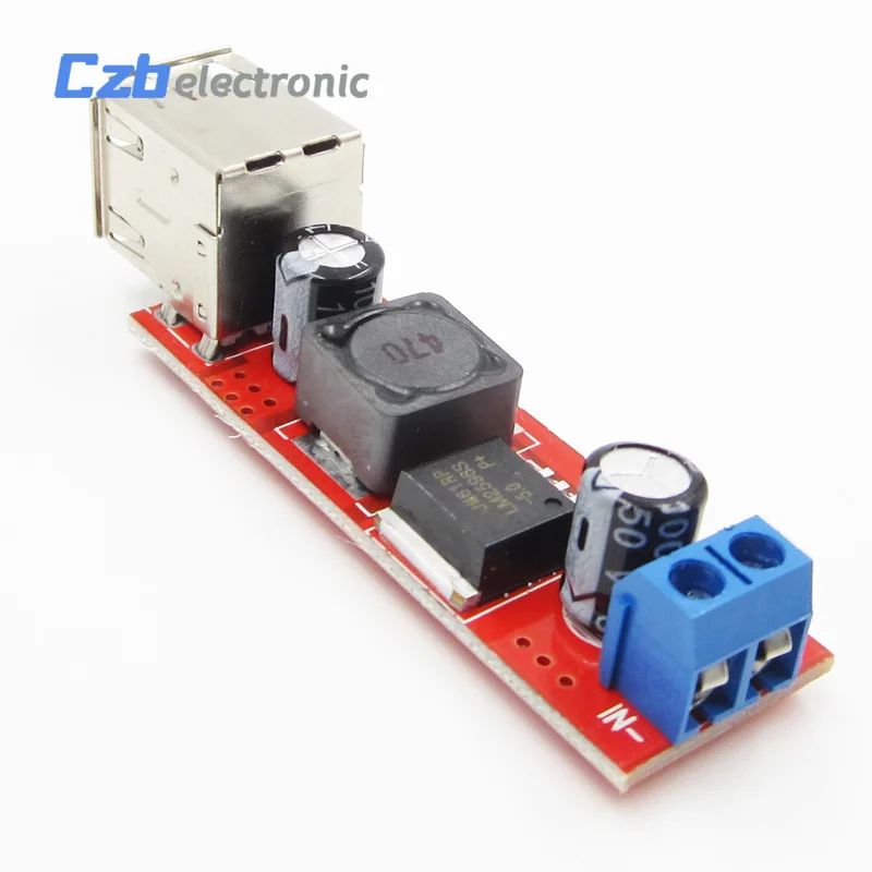 LM2596 Buck Step-down Power Converter Module  LED Voltmeter Double USB Voltage Regulator Boost Converter  7