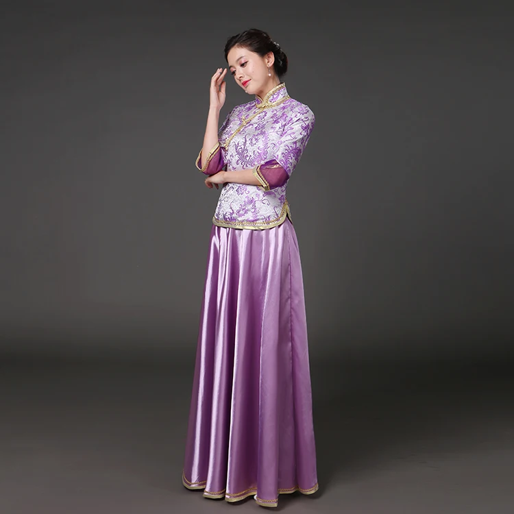 7 цветов китайский традиционный старинный женский платье подружки невесты китайский стиль для девочек китайская косплей костюмы