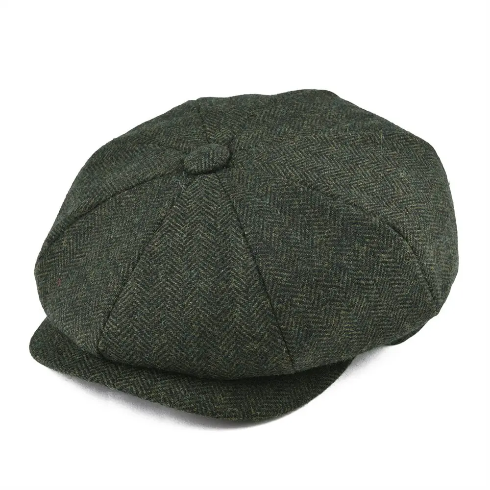 Botvela Wool Tweed Newsboy Cap 