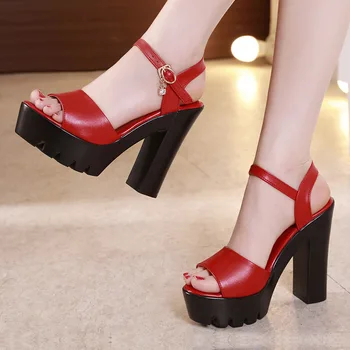 

Thick with sandals female summer super high-heeled wedding dress cheongsam model catwalk shoes waterproof platform