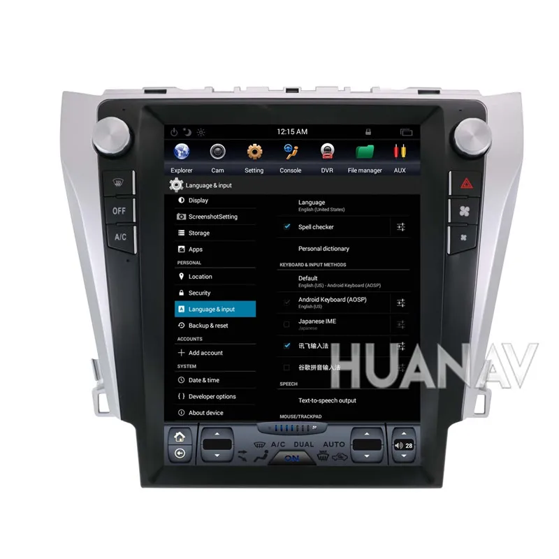 Sale Tesla style 12.1" Car GPS Navigation Head Unit Android6.0 Car DVD player GPS navigation for Toyota Camry Aurion 2015 2016 2017 7