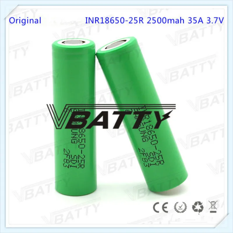 Очень дешево для Samsung INR18650 25R 2500mah 35A литий ионная батарея с высокой разрядкой