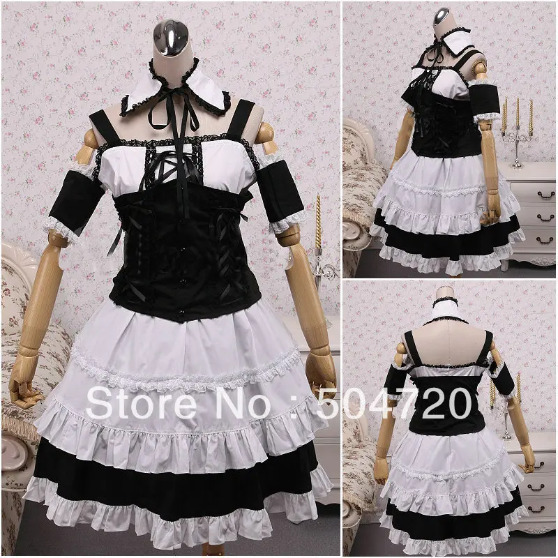 Schwarzes Kost Gothic Versand8 Halloween Kostenloser Lolita KleidViktorianisches 8nwO0Pk