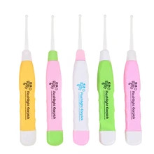 1 шт. случайный цвет мигающие светодиодные копания ушные палочки очиститель инструмент