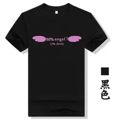 Творческий Розовый с надписью Ангел печати футболки BTS Изделие из хлопка с короткими рукавами 2019 женская летняя футболка плюс Размеры пара
