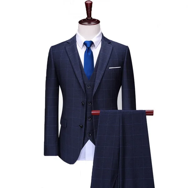 skinny check suit