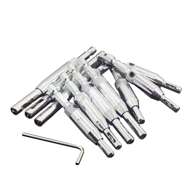 10Pcs Set Tools Self Centering Hinge Twist Drill Bits Window Doors Screw Hole Saw Woodworking Reaming Cabinet Tool | Инструменты