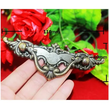 Retro Zinc Alloy Kitchen Drawer Cabinet Door Handle Furniture Knobs Hardware Cupboard Antique Pull HandlesBronze Tone11040mm