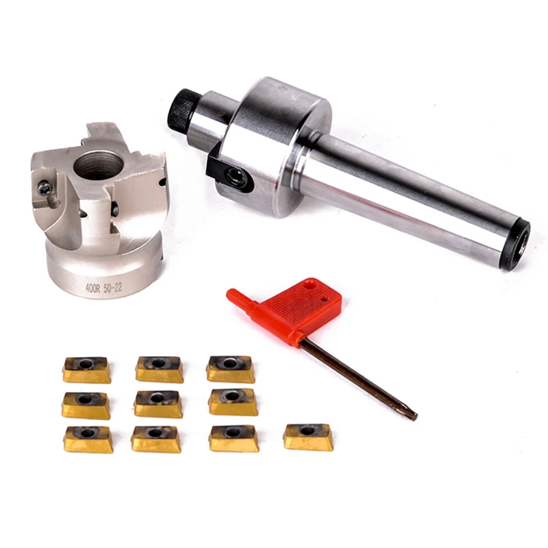 

1 Pc Durable MT3-FMB22-M12 Shank 400R 50-22 Face Milling CNC Cutter + 10pcs APMT1604 Inserts