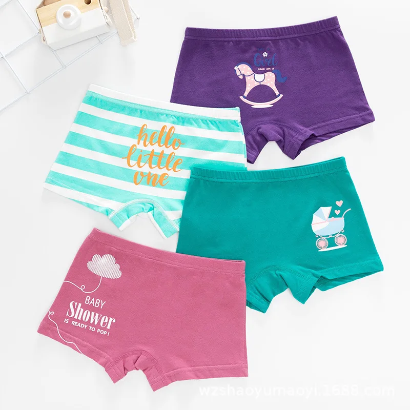 

Fashion Baby Girl Underwear Cotton Striped Panties Kids Cute Princess Shorts for Teenage 2t 3t 6 8 10 12 Year Cartoon Underpants