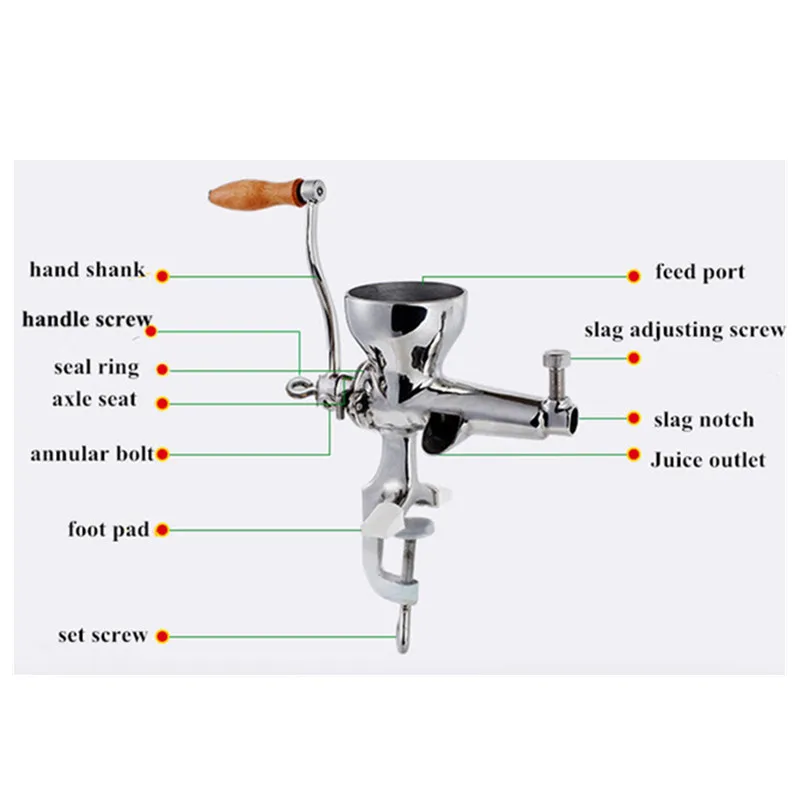 Juice squeezer stainless steel manual wheat grass fruit juicer health wheatgrass auger slow juicing machine multifunctional woodworking hand drill auger bit set 65 high carbon steel 10 20 25 30mm for juicing from trees drop shipping