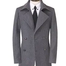 Новое поступление, мужское модное шерстяное пальто с разрезом, верхняя одежда для мужчин размера плюс S M L XL 2XL 3XL 4XL 5XL 6XL 7XL 8XL 9XL 10XL