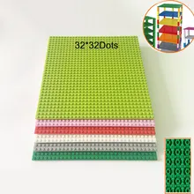 32*32 точки двухсторонние опорные пластины Кирпичи DIY Красочные столбы строительство основание для блоков совместимые основные брэнк небольшие блоки