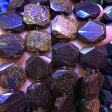 Натуральный бронзит каменные бусины из природного камня бусины DIY свободные бусины для изготовления ювелирных изделий прядь 1" оптом