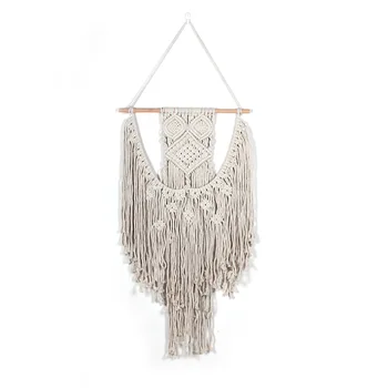 

Nordic household decorates room macrame tapestry Bohemian tapestry is simple and contracted wall decoration pendant HN72