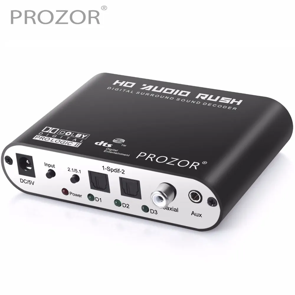 

Prozor 5.1CH Audio Converter Adapter Digital Dolby DTS AC3 Optical to Analog 5.1 digital Audio Decoder for DVD PC HDTV