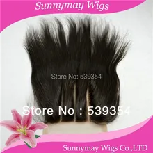 Sunnymay Products Fast Shipping Cheap Three Part 100% Brazilian Virgin Human Hair Straight 3 Way Part Lace Closure 5×5 In Stock