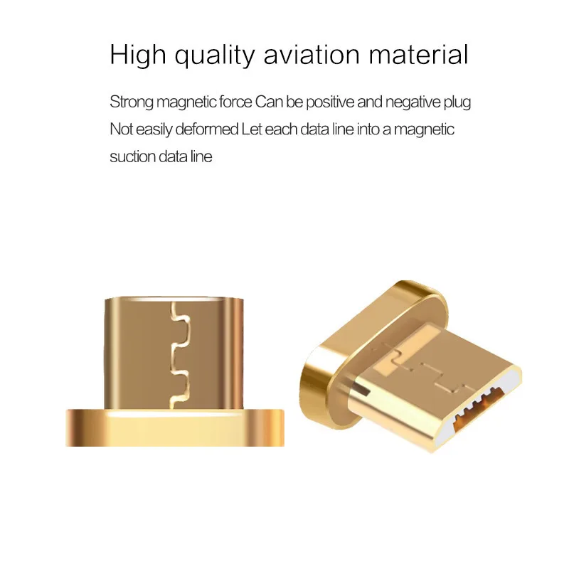 Magnetic Adapter Cable Metal Plug Micro USB Charging Cable Wire For Samsung XiaoMi HUAWEI LG Lenovo Asus HTC Moto Android Phone (3)
