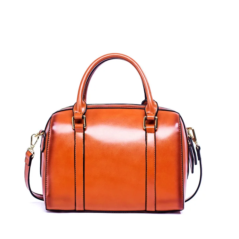 

American Brand Designer Luxury Boston Leather Bag Leather Crossbody Bag High Quality Solid Pattern Leather