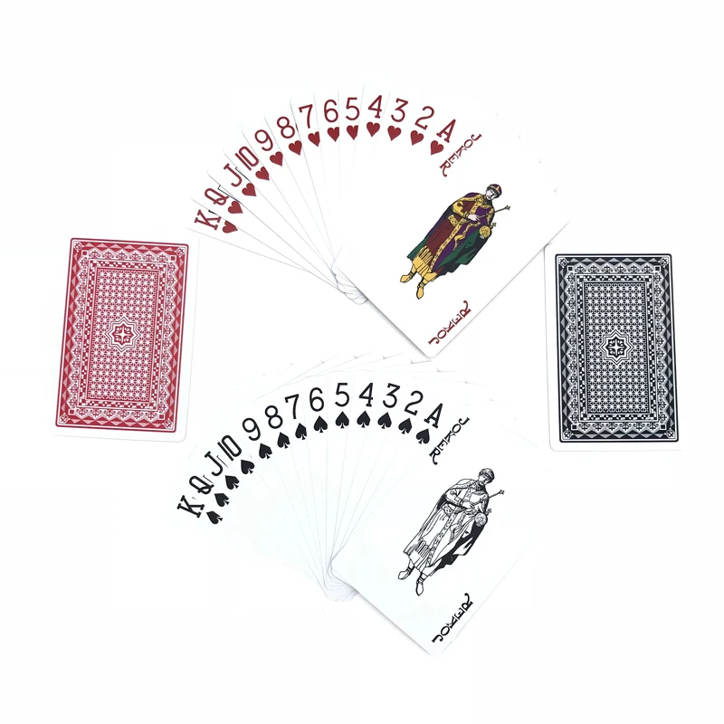 2Set/Lot Pattern Baccarat Texas Hold'em Plastic Playing Cards Waterproof Poker Cards Pokerstar Board Game 2.28*3.46inch qenueson