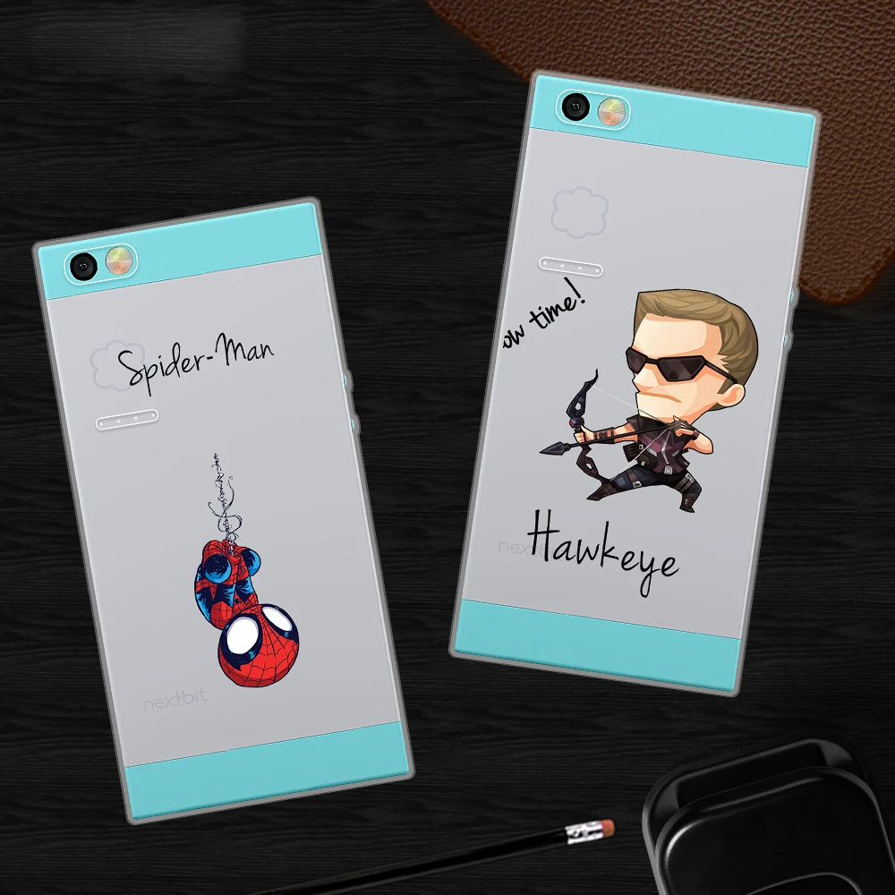 Для Nextbit Робин случае Marvel Heroes серии кремния Мягкие TPU чехол для Прозрачный