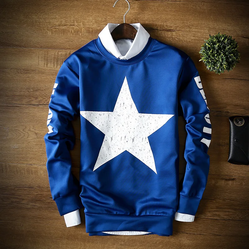 T-shirts Space Cotton Long Sleeve Men 
