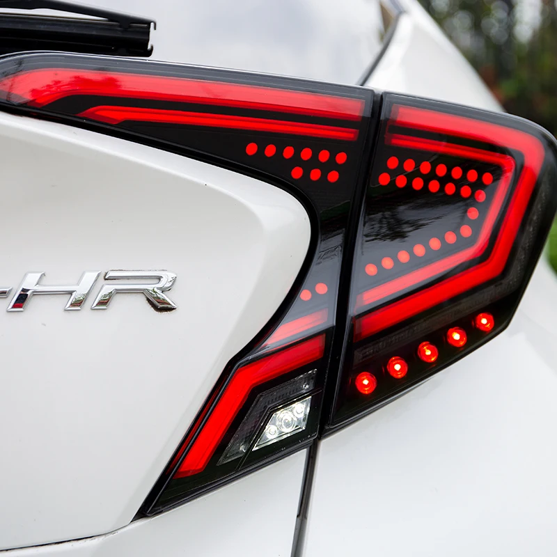 

New design rear Lights ForToyota CHR Car Tail Light LED Lamp Braking light with moving light signal car Accessories