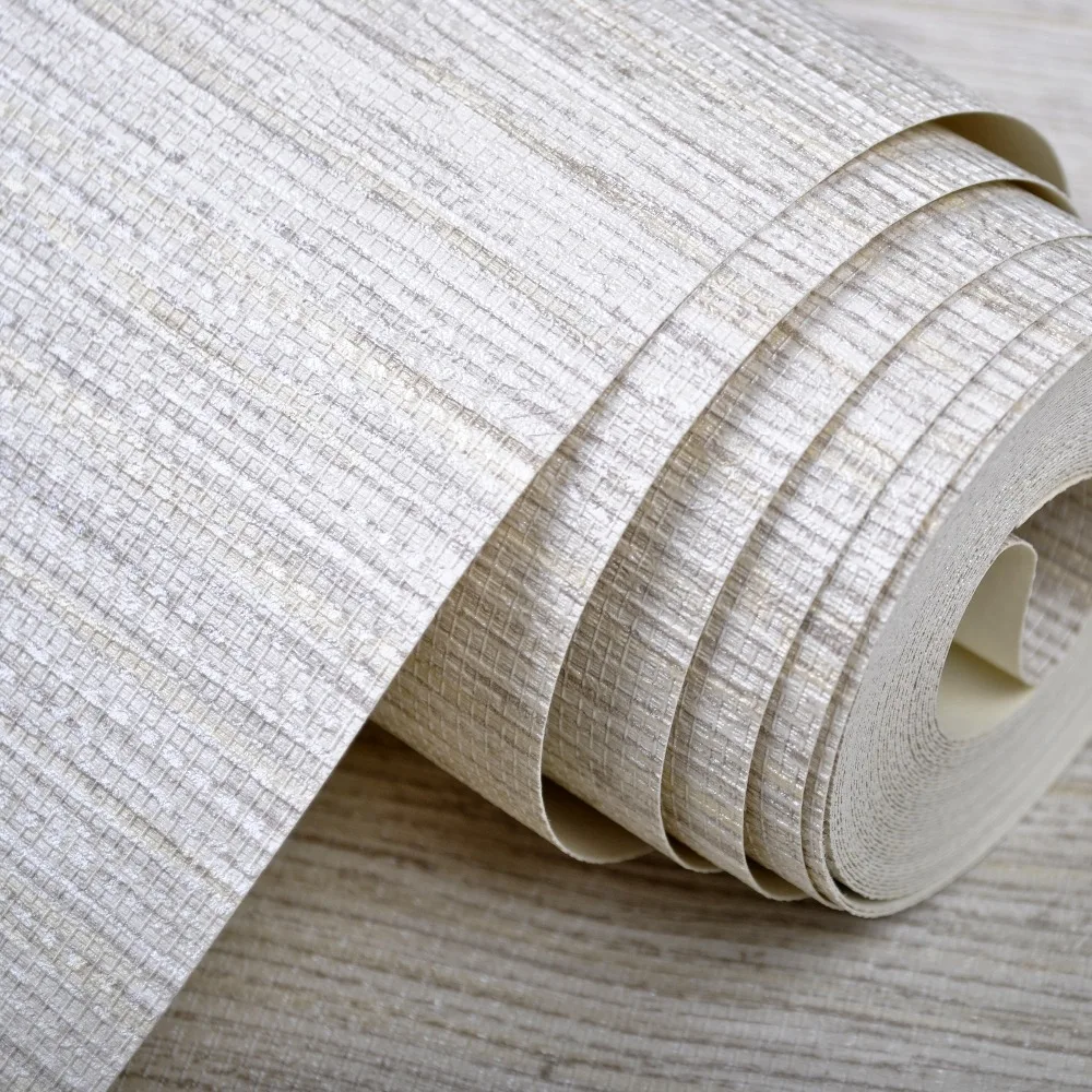 Rustic Textured Horizontal Faux Grasscloth Washable Wallpaper