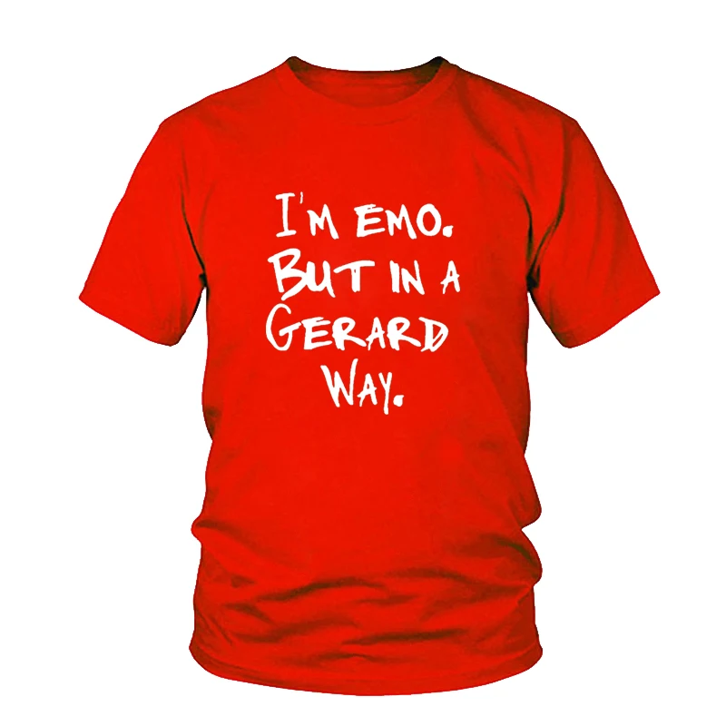 I'M Emo But In A Gerard Way футболка для женщин Harajuku с круглым вырезом хлопок короткий