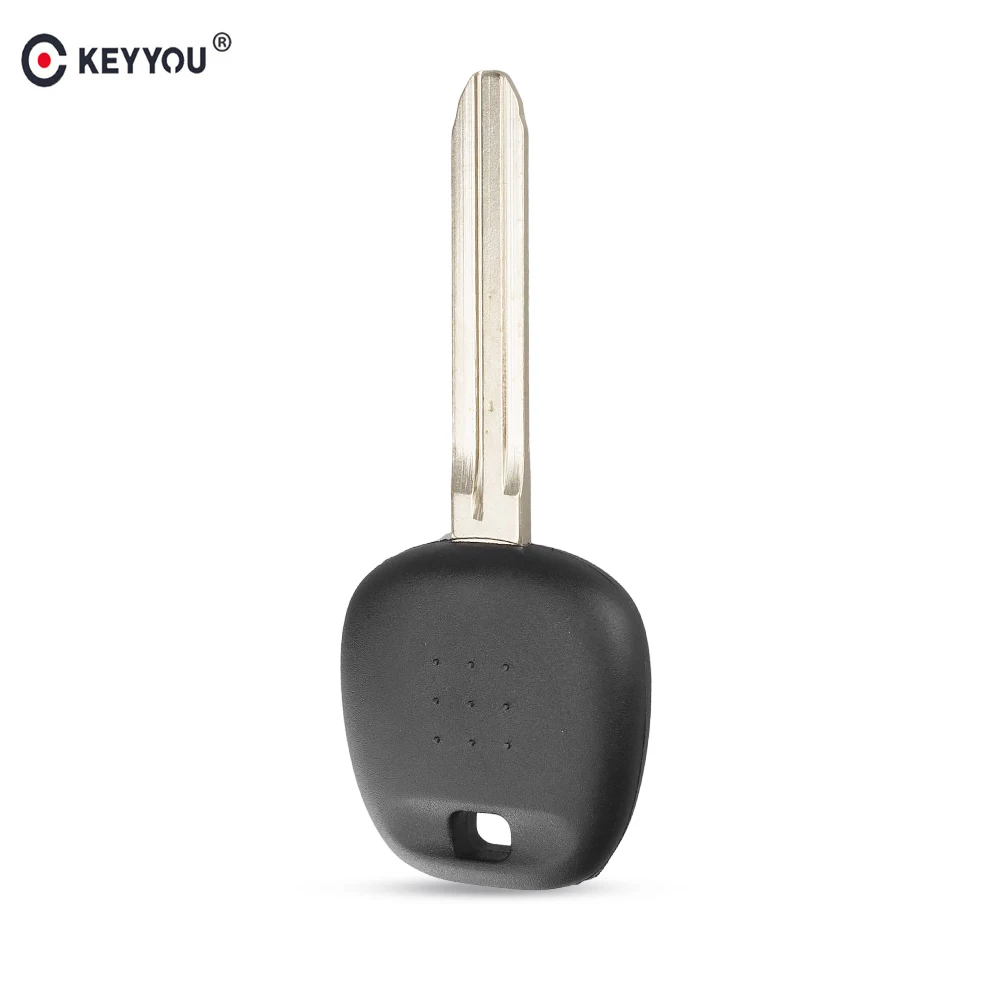 

KEYYOU New Uncut Replace Remote Transponder Ignition Car Key for Toyota RAV4 PRADO COROLLA Yaris Highlander Camry Toy43 No Chip