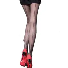 Новые после черного вертикального банта после тонкой сетки сексуальные колготки