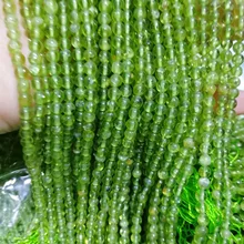 Перидот зеленый круглой формы 4 мм 1" природа для DIY изготовления ювелирных изделий свободные бусины FPPJ бусины натуральный драгоценный камень