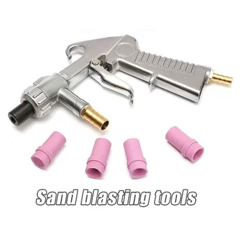 

Paint Aerosol Abrasive Sand Blasting Gun Ceramic Nozzles Spray Gun Dust Collector With Air Quick Adapter For Sandblast Cabinets