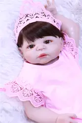 Полный Средства ухода за кожей силикона возрождается младенцев Детские игрушки куклы Reborn розовая принцесса куклы для детей подарок на