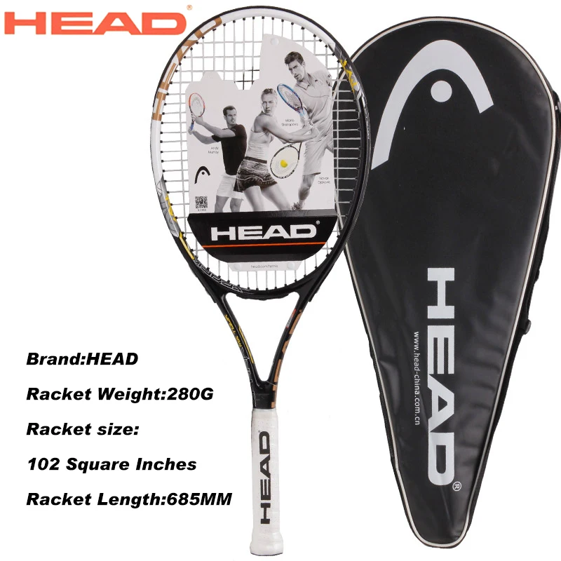 

HEAD Professional Tennis Rackets Men 2# Training Rackets For Tennis Women Top Quality Tennis Shockproof Racquets With Bags